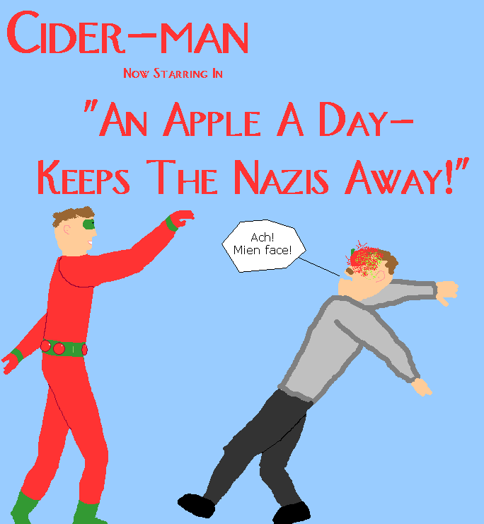 cider nazis apples superhero parody
