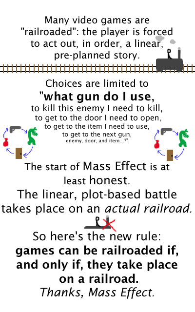 mass effect railroaded games
